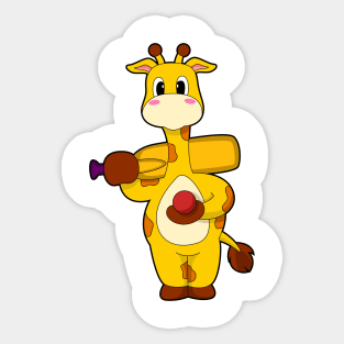 Giraffe Cricket Cricket bat Sticker